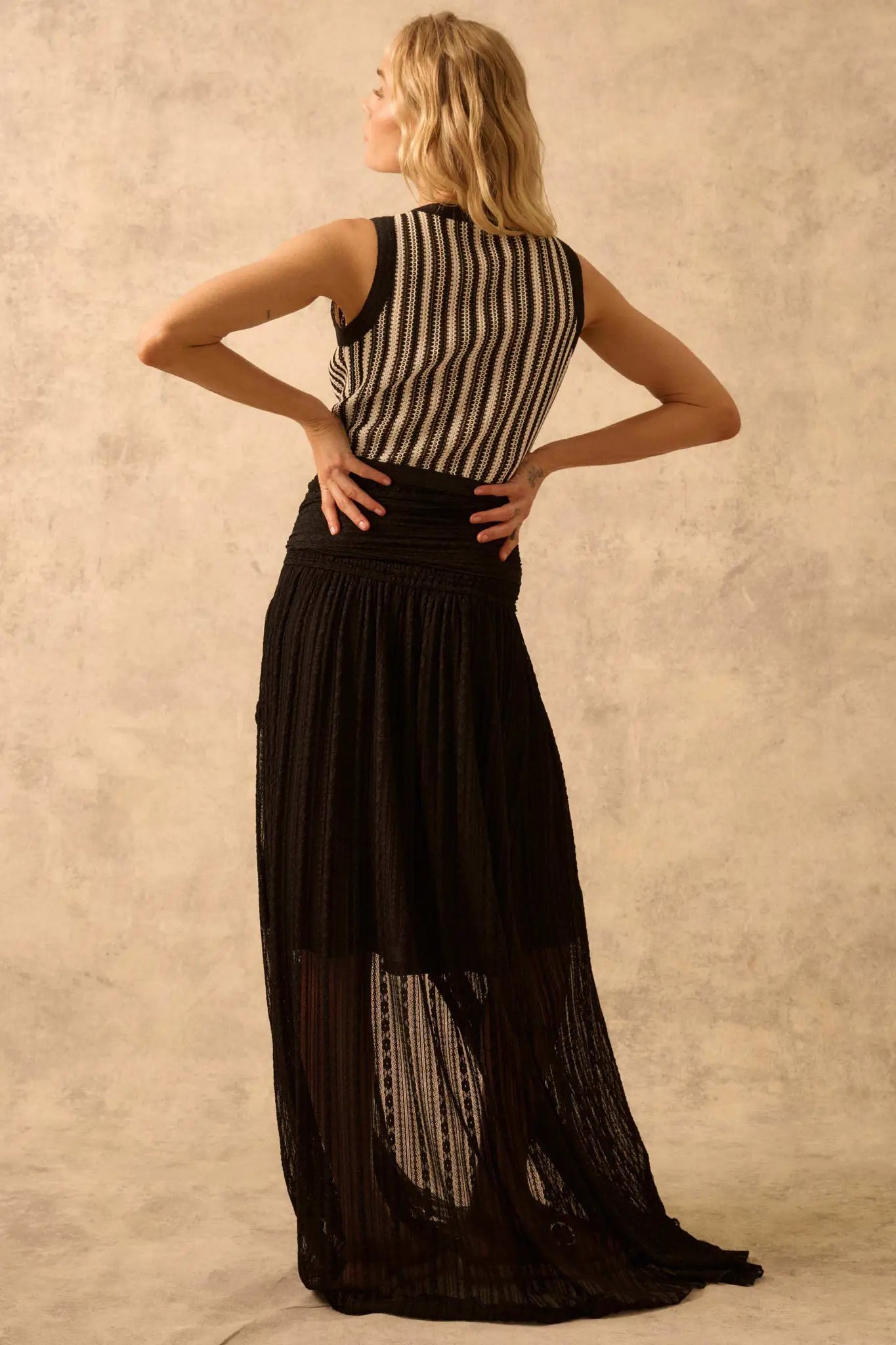 nfinity The Emma IDress in Striped Floral Lace