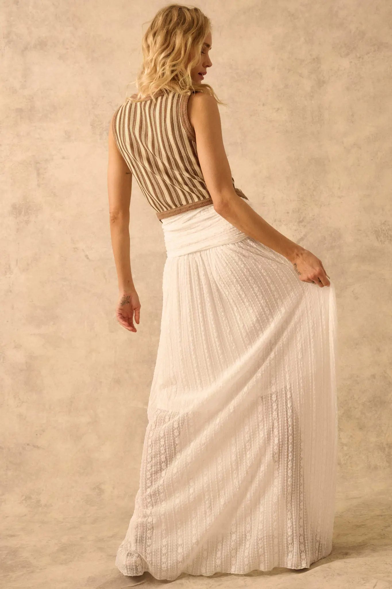 nfinity The Emma IDress in Striped Floral Lace