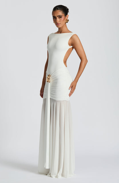 Fae Maxi Skirt - White
